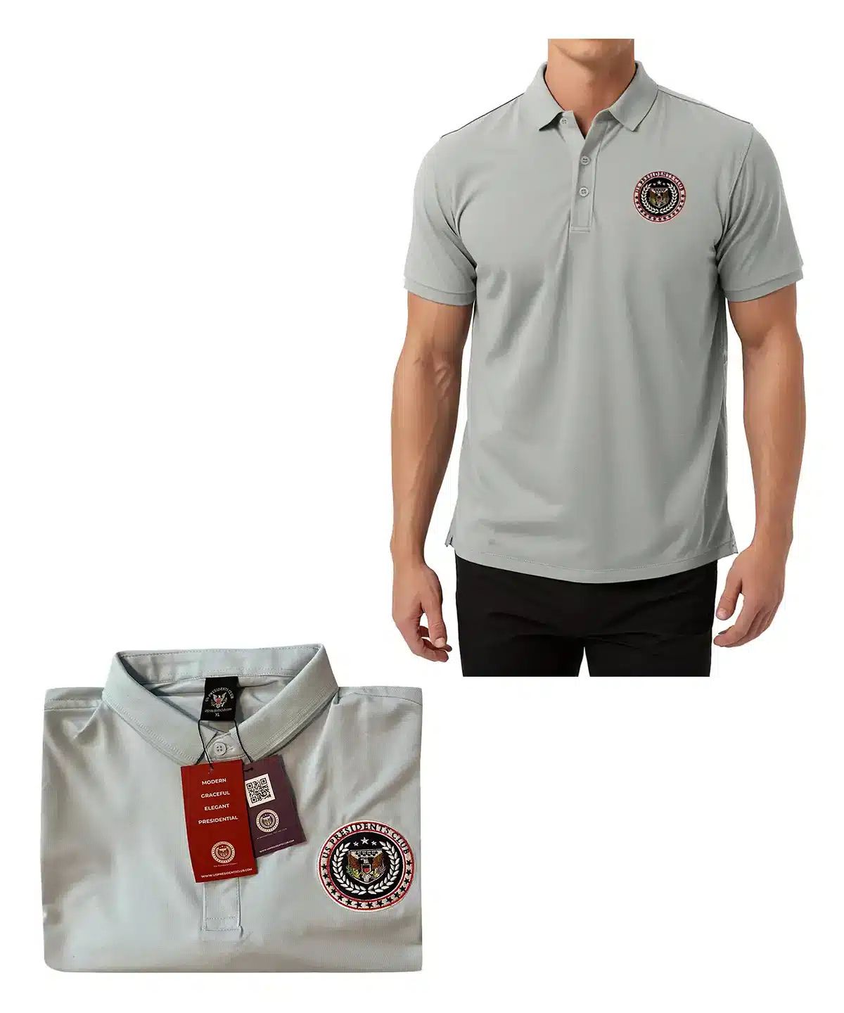 US Presidents Club Polo Shirt – Baby Blue