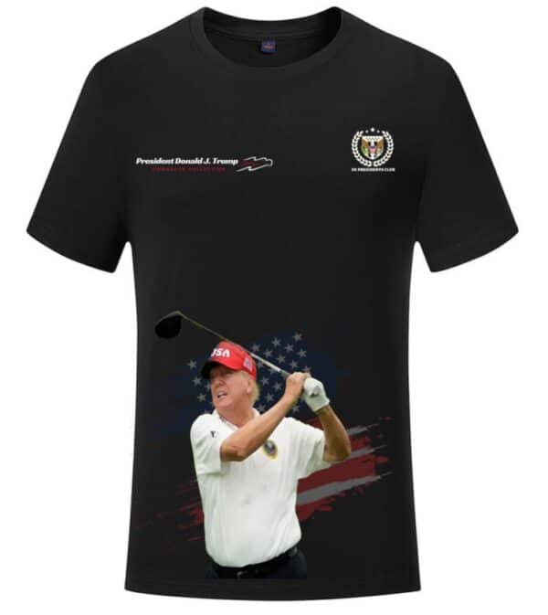 President Trump Polo Golf Presidential Shirt Black