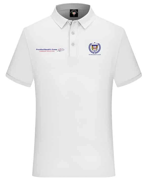 President Trump Comeback Collection Polo Presidential Shirt white