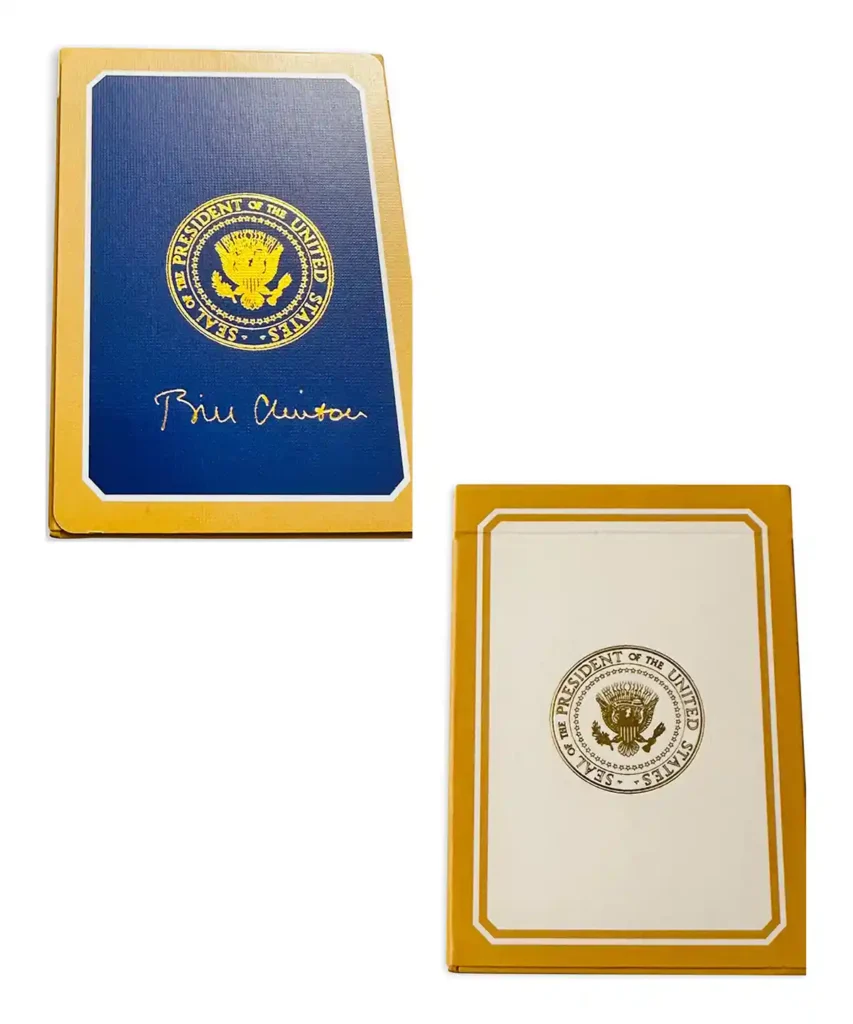 Presidential Cards with President Bill Clinton Signatures