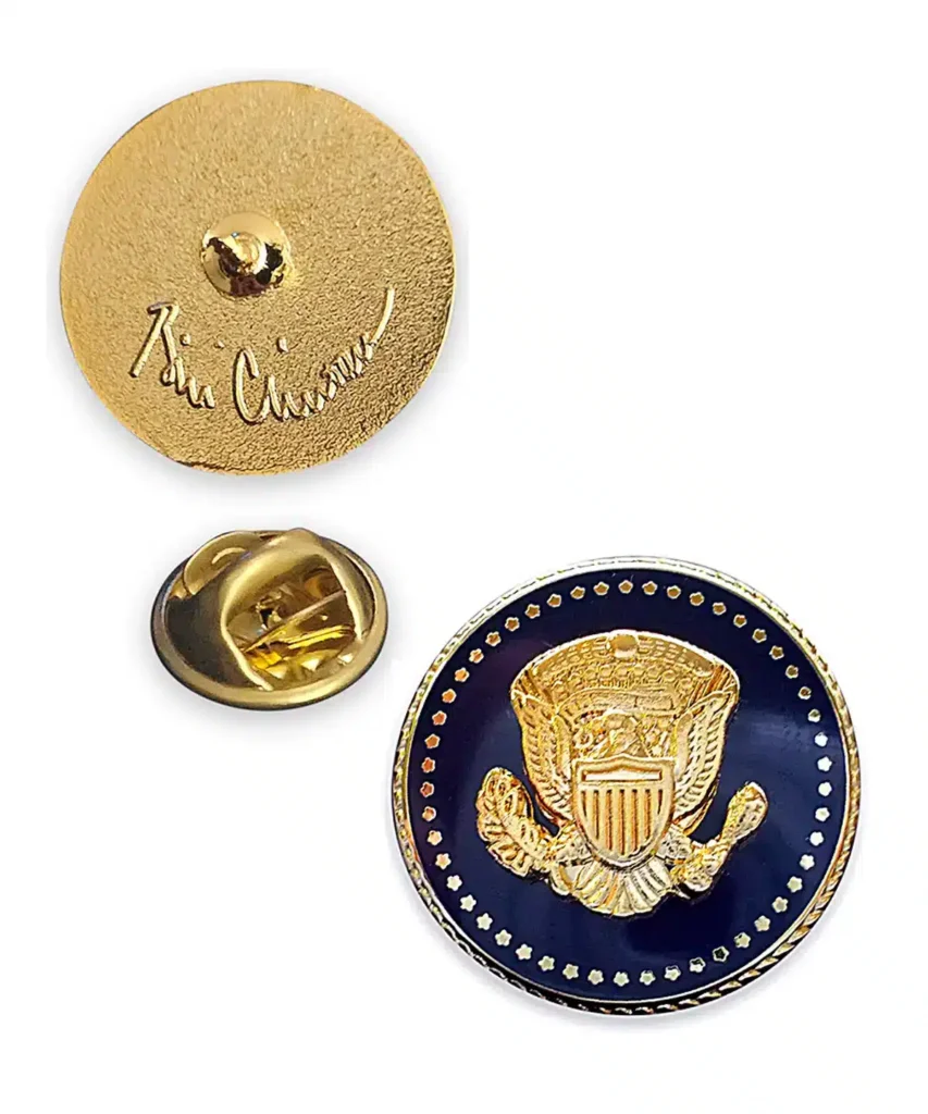 Exclusive Gold-Plated Bill Clinton Inspired Lapel Pin