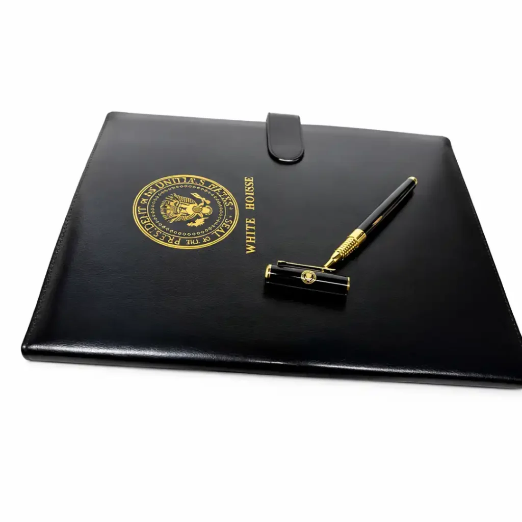 Leather Notebook and Pen Set