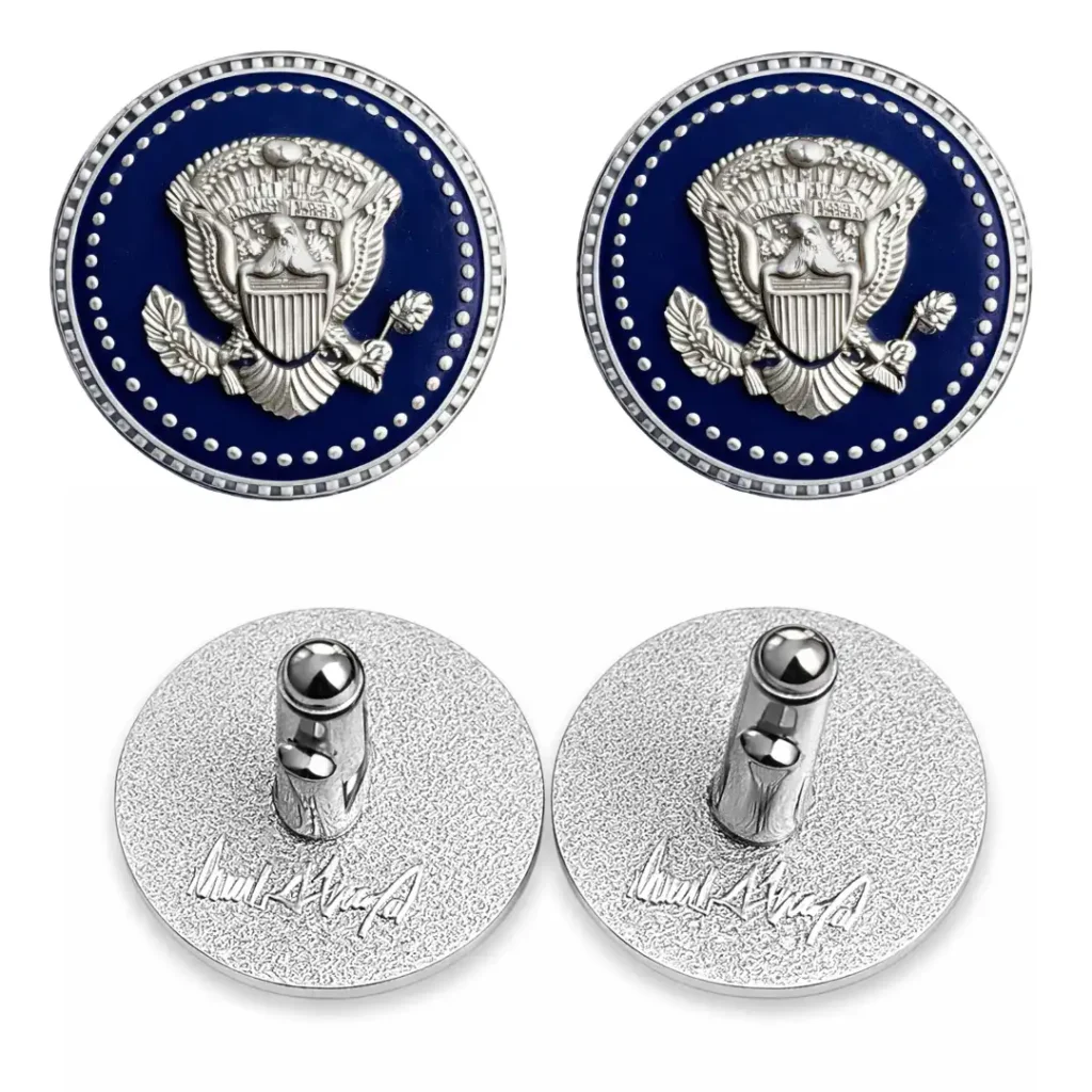 Donald Trump Presidential Silver Cufflinks