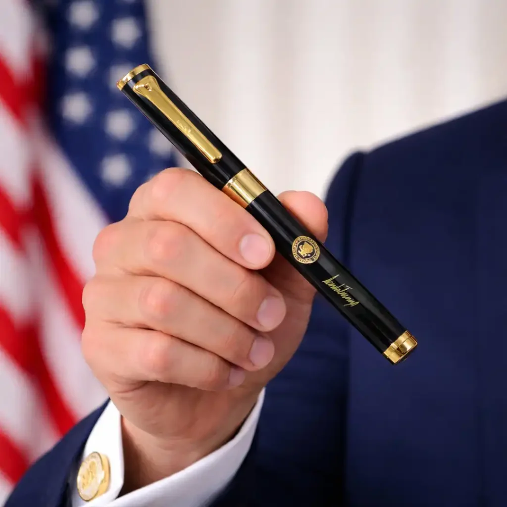 Donald Trump signature engraved pen Presidential Trump collectible pen Premium Trump pen with bonus refills