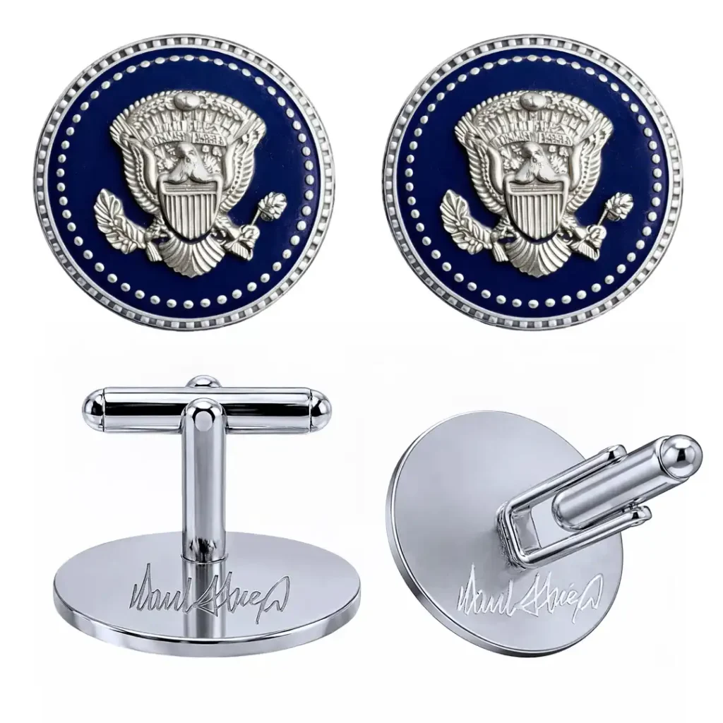 Donald Trump Presidential Silver Cufflinks