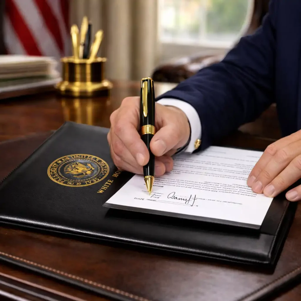 Leather Notebook & Pen Set