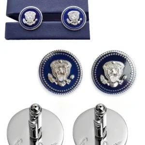 Presidential Ronald Reagan Silver Cufflinks