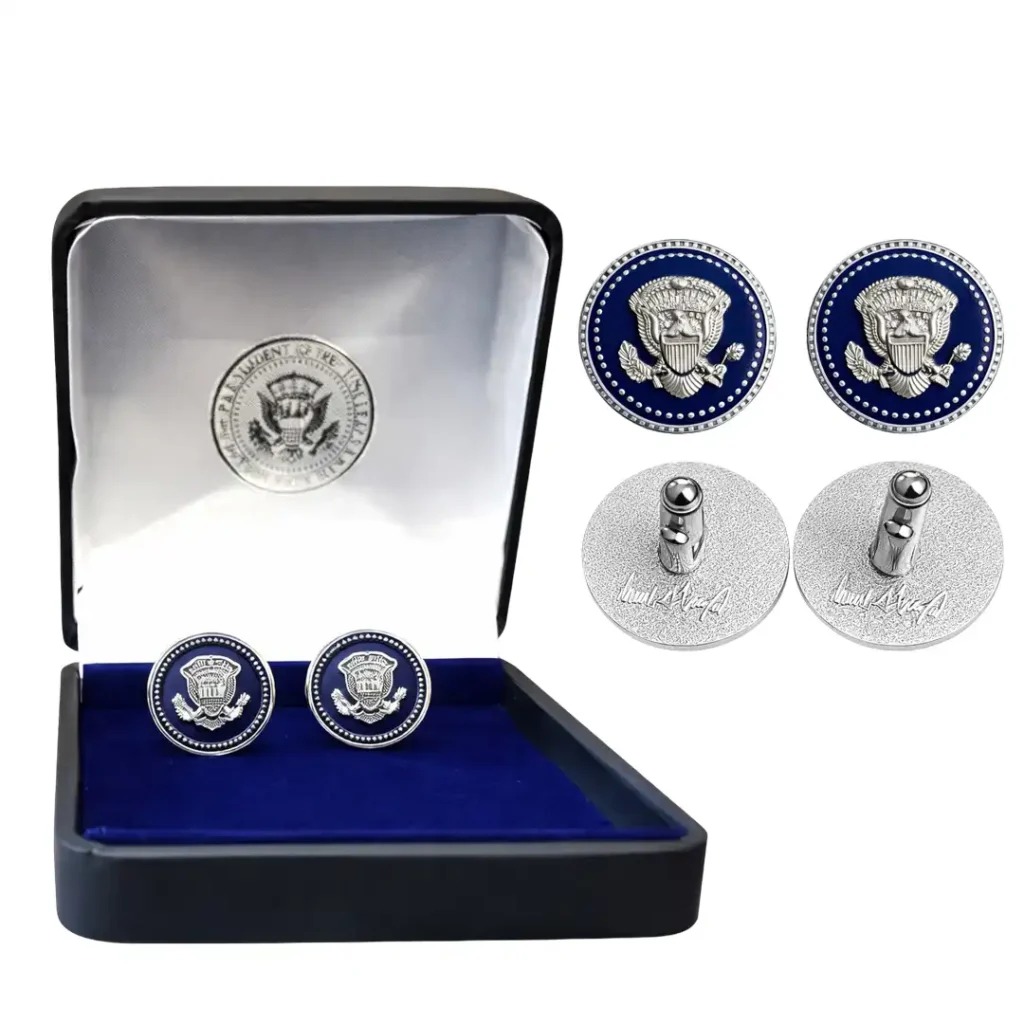 Donald Trump Presidential Silver Cufflinks