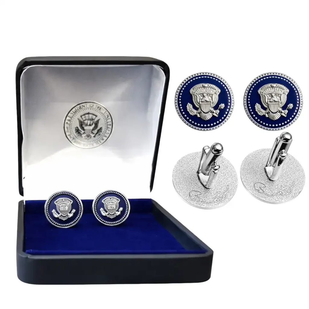 Barack Obama Silver Cufflinks