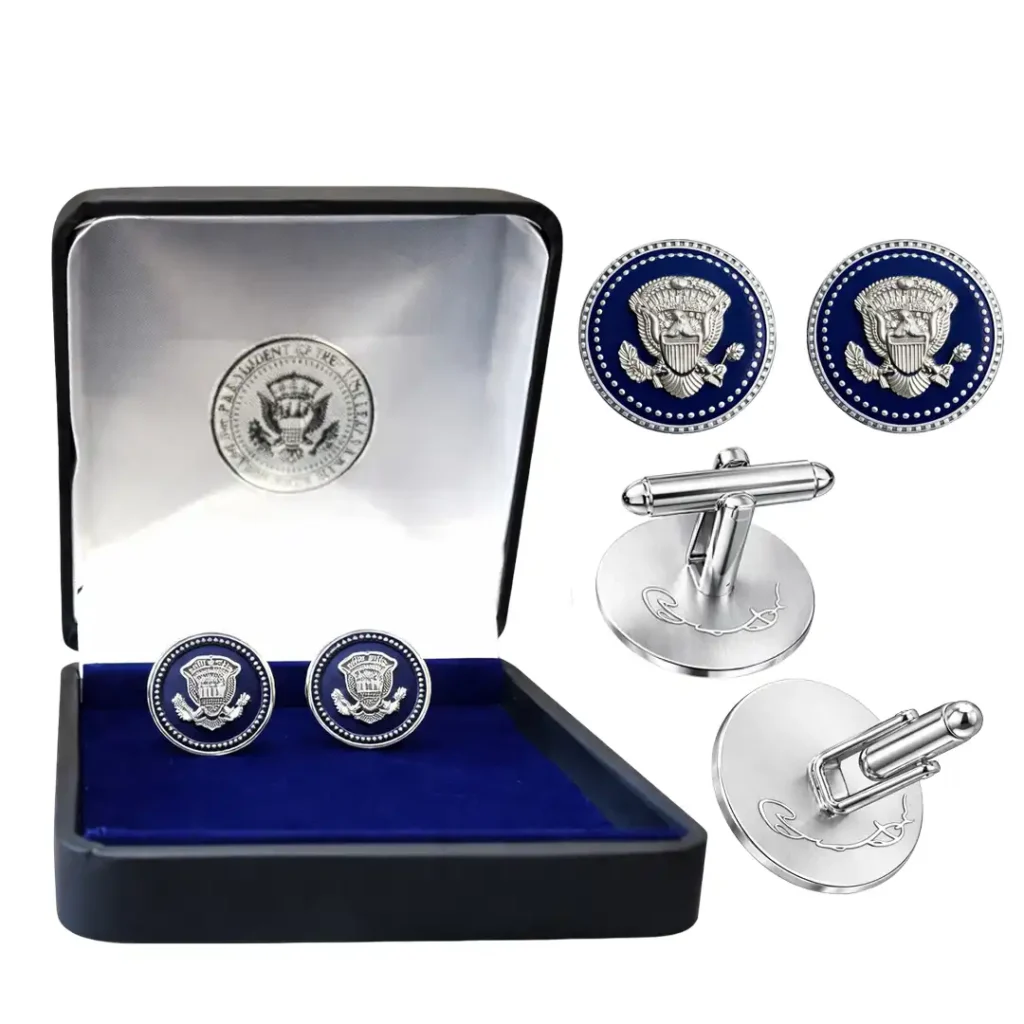 Barack Obama Silver Cufflinks