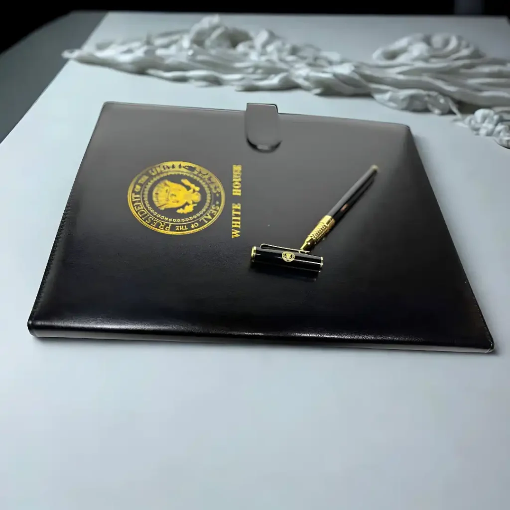 Leather Notebook & Pen