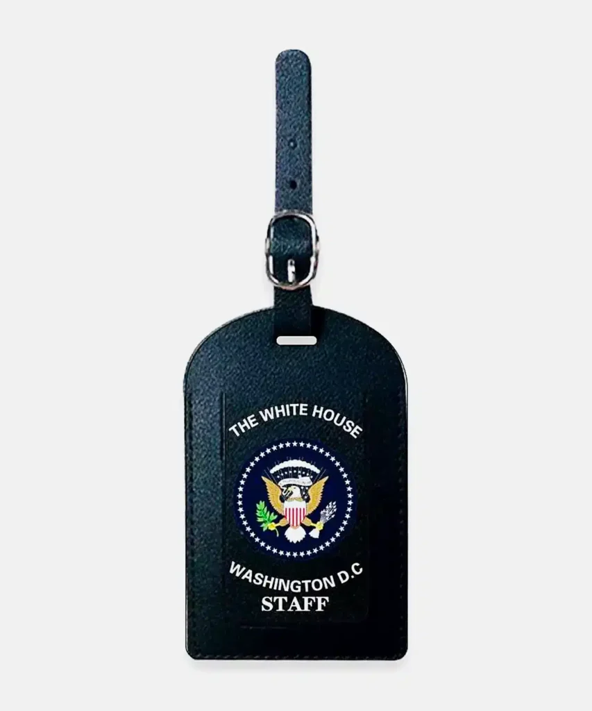 PRESIDENTIAL WHITE HOUSE STAFF LUGGAGE TAG, BLACK