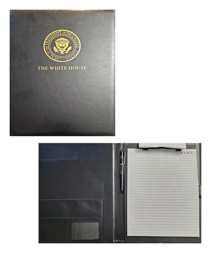 White House Presidential Folder and Pen Set