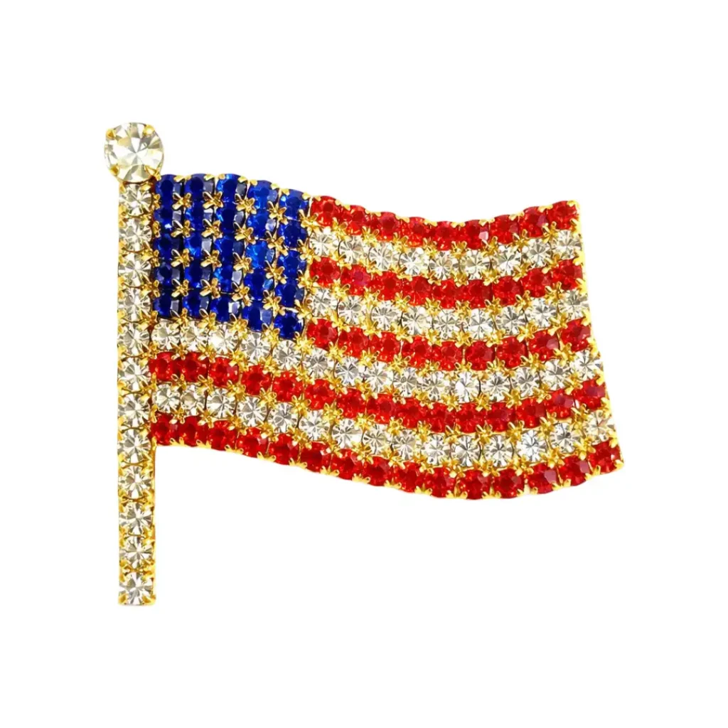 American Flag Brooch Pin