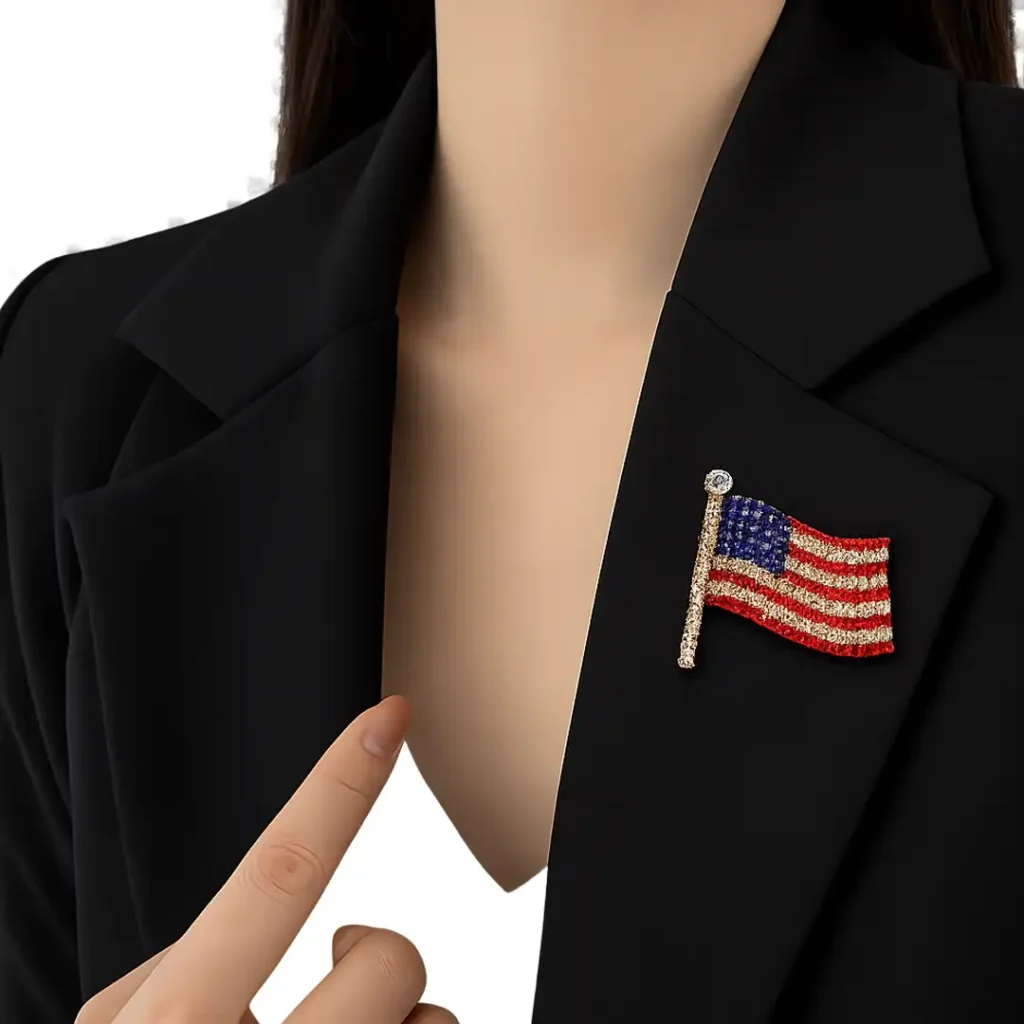 American Flag Brooch Pin