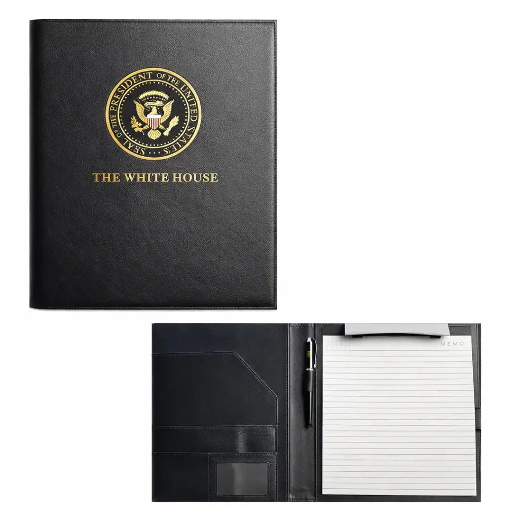 White House Folder and Donald Trump Signature Presidential Pen Set