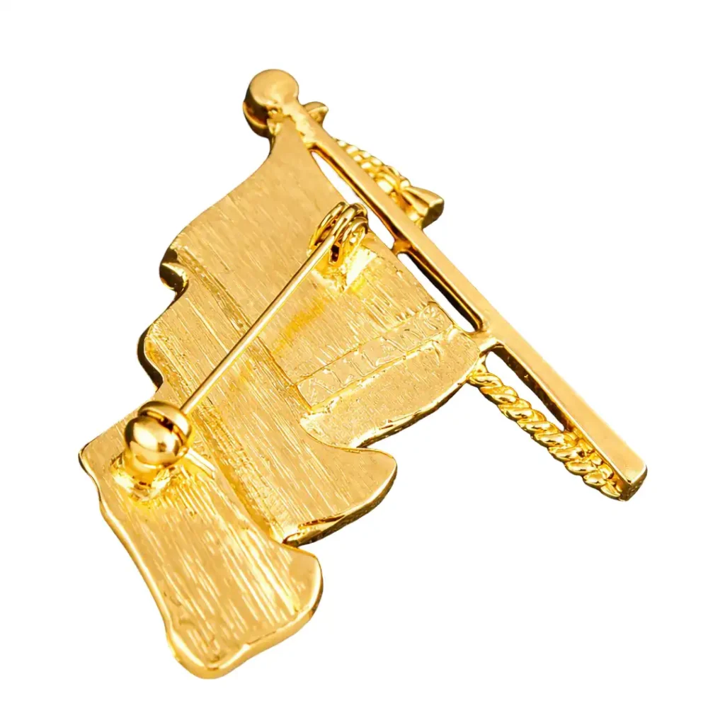American Flag Lapel Pin Gold