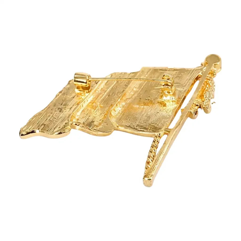 American Flag Lapel Pin Gold