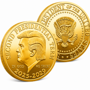 Donald Trump Second Term coin 2025–2029 Gold Plated Coin