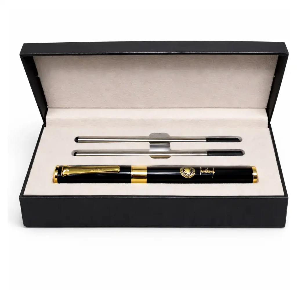 Donald Trump signature engraved pen Presidential Trump collectible pen Premium Trump pen with bonus refills Presidential pen