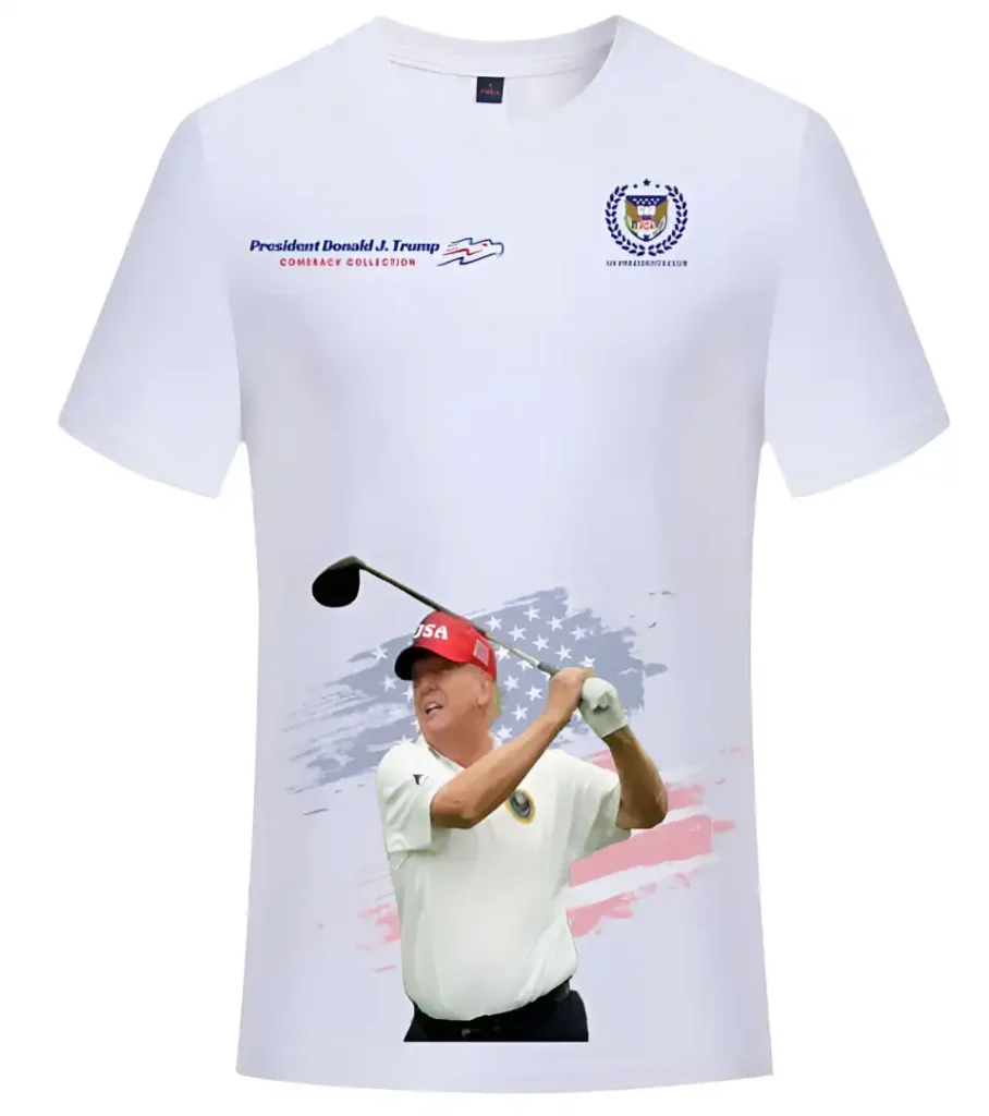 Donald Trump Comeback Collection, trump golf shirt white Trump Comeback Collection