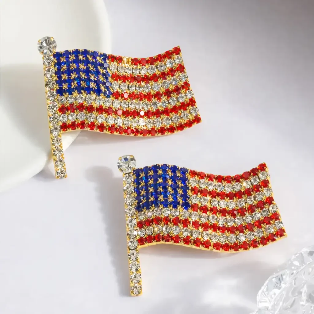 American Flag Brooch Pin