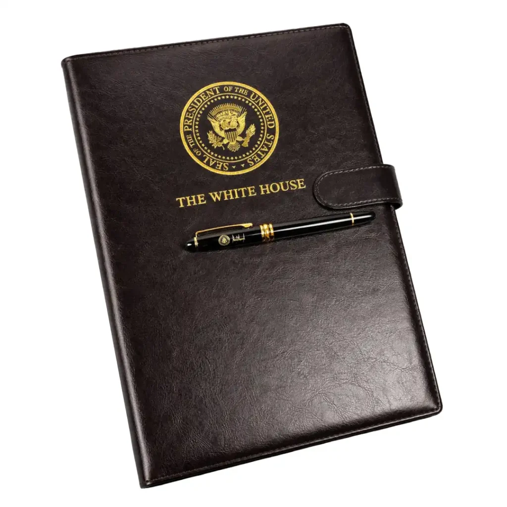 White House Folder and Donald Trump Signature Presidential Pen Set